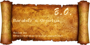Barabás Orsolya névjegykártya