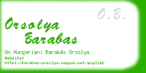 orsolya barabas business card