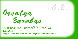 orsolya barabas business card